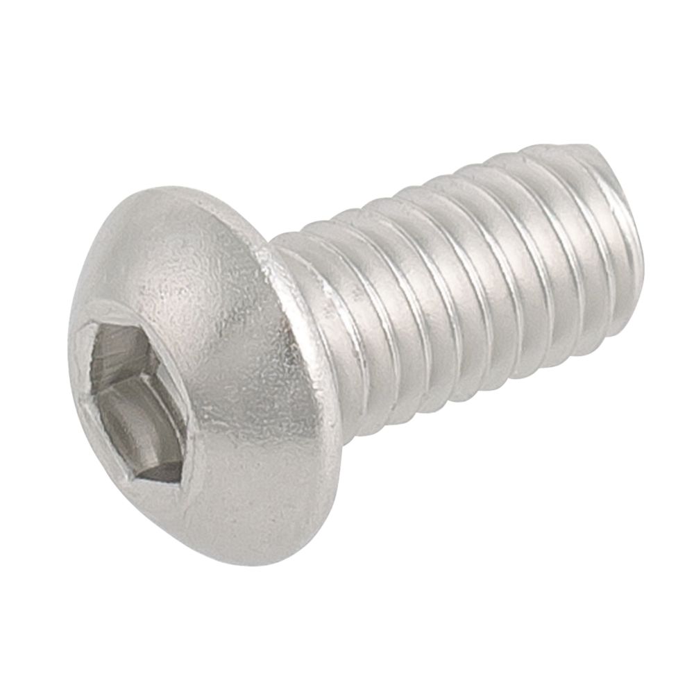 Easyfix Button Head Socket Screws A2 Stainless Steel M6 x 12mm 50 Pack -  Screwfix