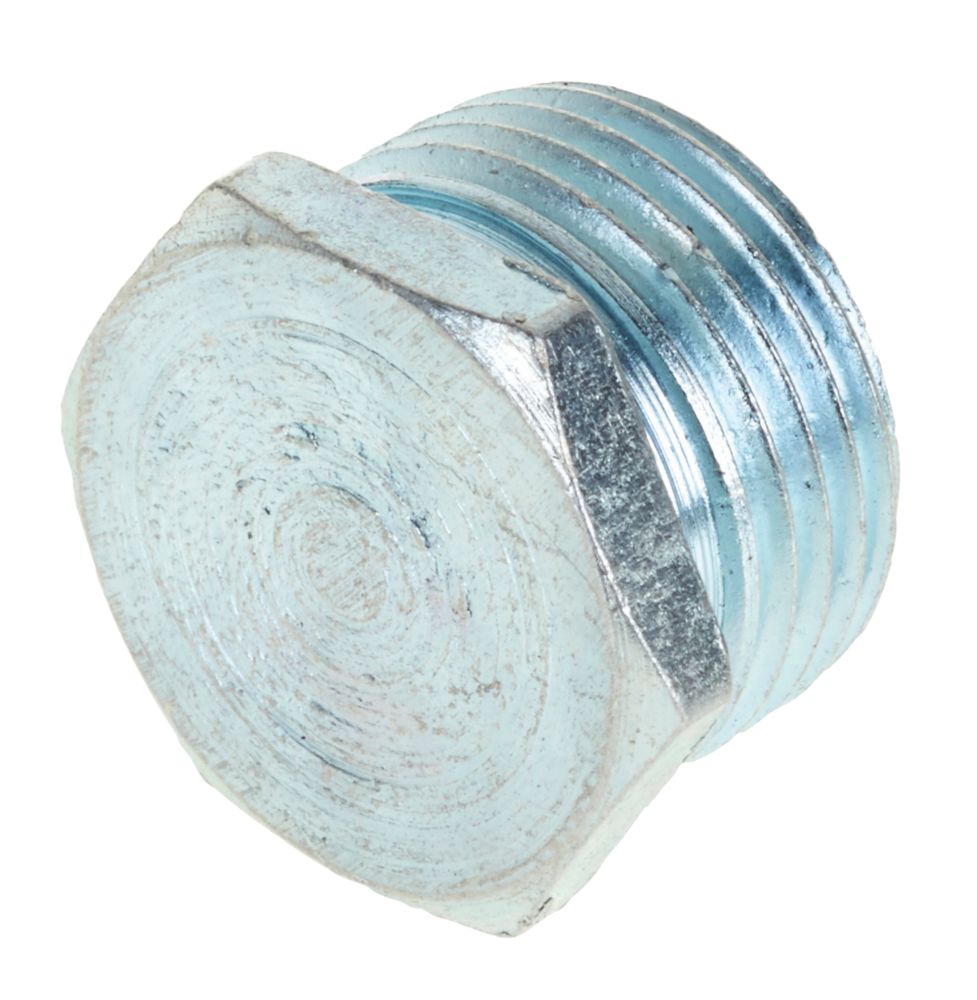 Deta Bright Zinc-Plated Hex Plugs 20mm