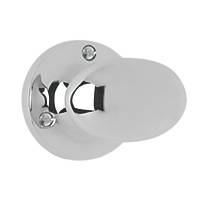 Smith & Locke Oval Mortice Knobs Pair Polished Chrome 55mm