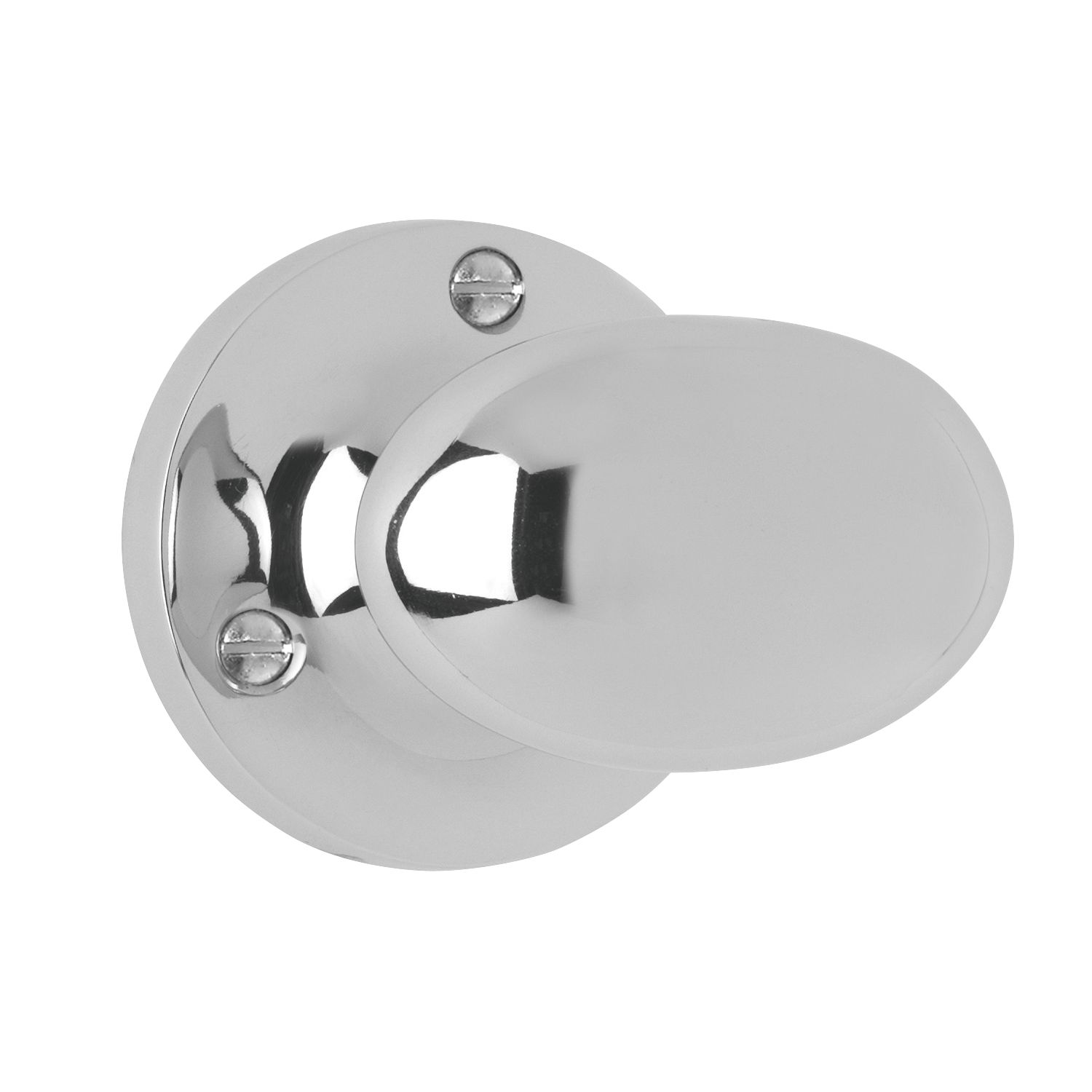 Smith & Locke Oval Mortice Knobs 55mm Pair Polished Chrome (1368H)