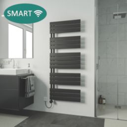 Ximax 1495mm x 600mm 2048BTU Black Flat Electric Towel Radiator