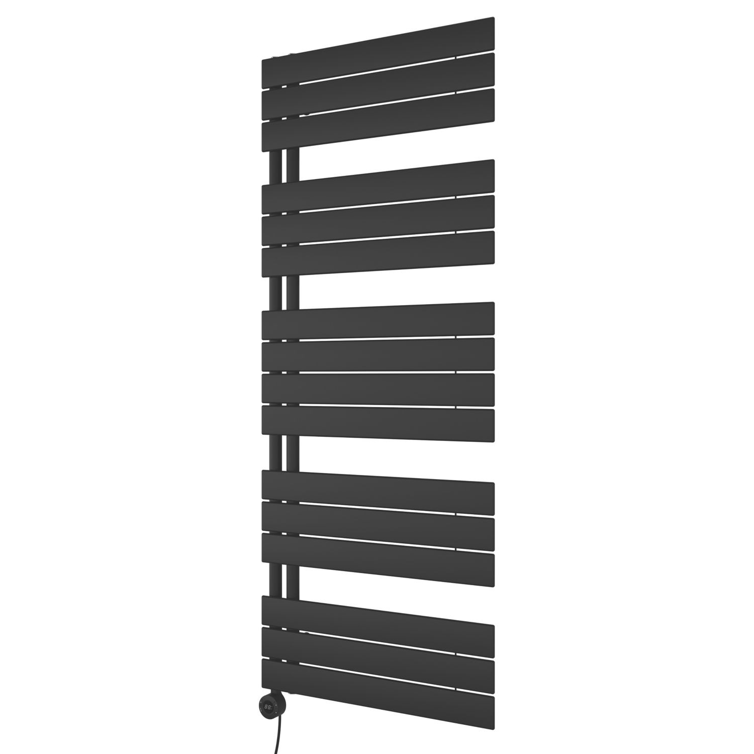 Ximax 1495mm x 600mm 2048BTU Black Flat Electric Towel Radiator (136AC)