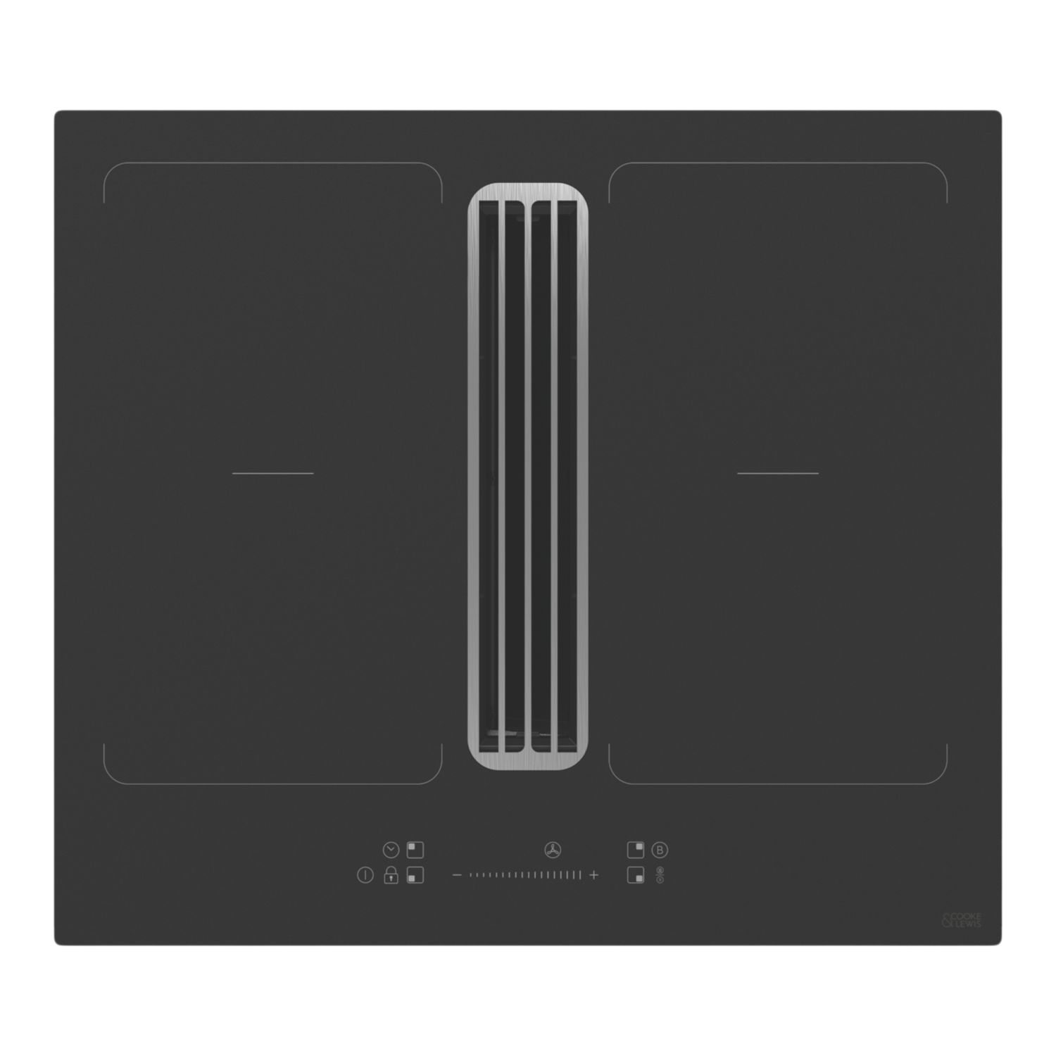 Cooke & Lewis Induction Flexi Vented Hob Black 590mm (136AH)