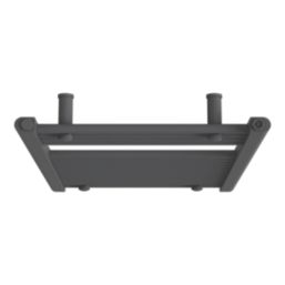 Flomasta 800mm x 500mm 1239BTU Anthracite Flat  Towel Radiator
