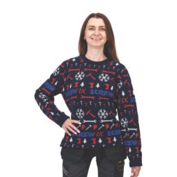 Site Screwfix Christmas Jumper Blue X Large 47.5" Chest