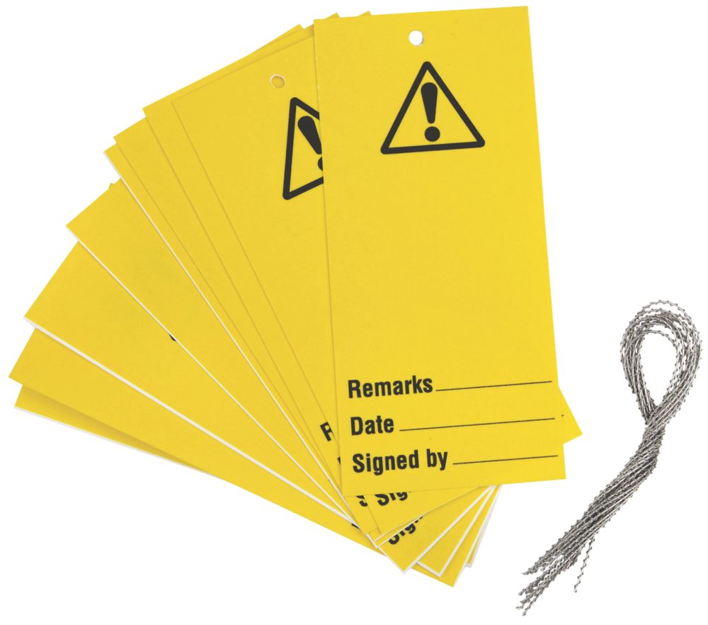 'Warning' Safety Maintenance Tags 10 Pack