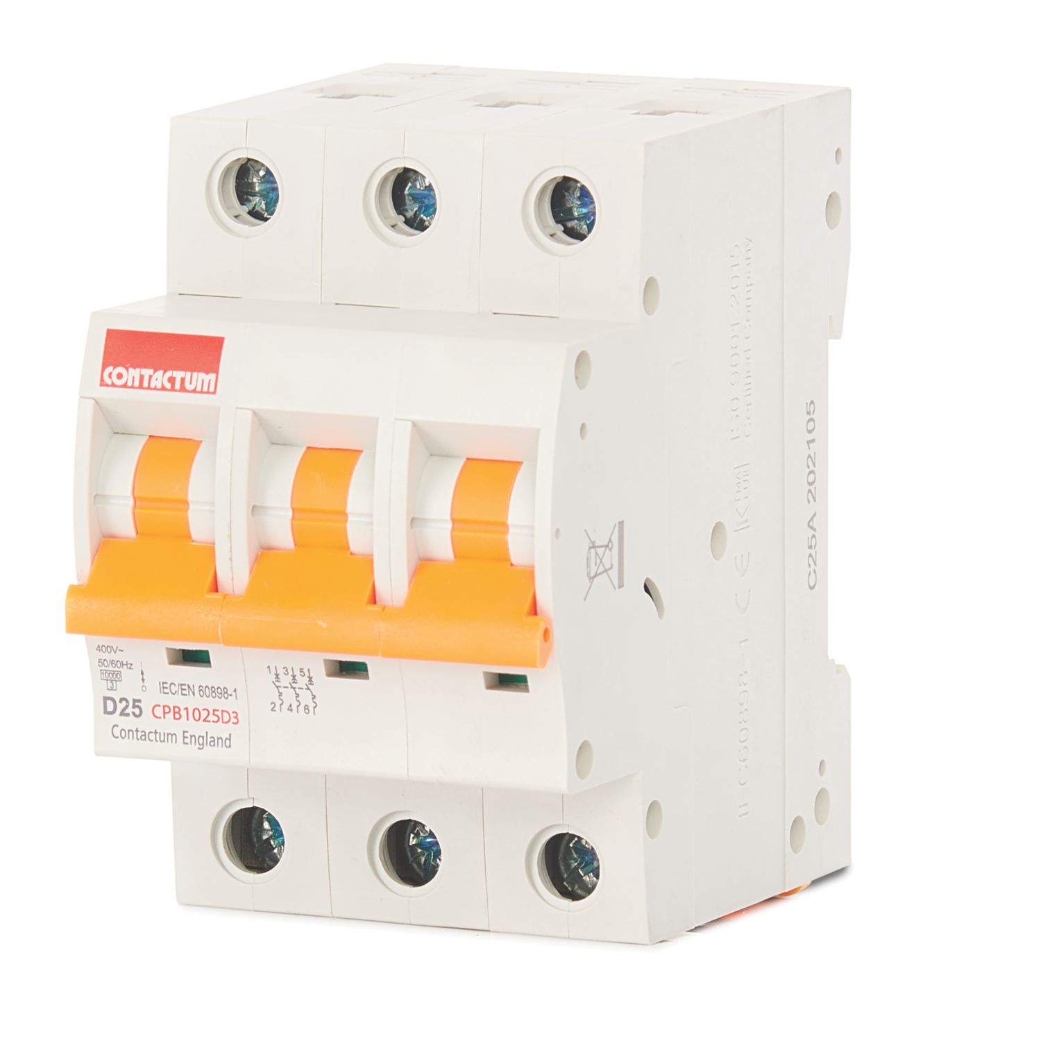Contactum Defender 25A TP C Curve 3-Phase MCB (136HA)