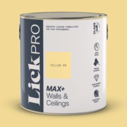 LickPro Max+ 2.5Ltr Yellow 08 Eggshell Emulsion  Paint