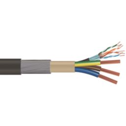 Time EV-Ultra Black  3-Core 4mm² & Cat 5e 4-Pair Armoured EV Charging Cable 1m Coil