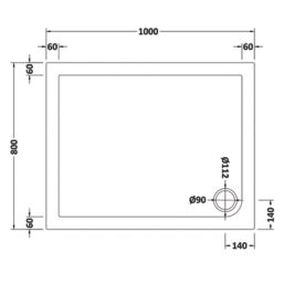 ETAL  Framed Rectangular Sliding Door Shower Enclosure & Tray  Chrome 990mm x 790mm x 1940mm