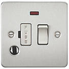 Knightsbridge FP6300FBC 13A Switched Fused Spur & Flex Outlet with LED Brushed Chrome