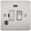 Knightsbridge  13A Switched Fused Spur & Flex Outlet with LED Brushed Chrome