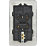 Knightsbridge  45A 2-Gang DP Control Switch Brushed Chrome with LED