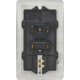 Knightsbridge  45A 2-Gang DP Control Switch Brushed Chrome with LED