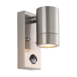 Saxby Palin Outdoor Wall Light With PIR Sensor Brushed Stainless Steel