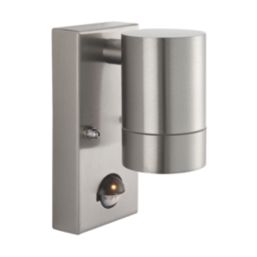 Saxby Palin Outdoor Wall Light With PIR Sensor Brushed Stainless Steel