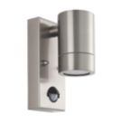 Saxby Palin Outdoor Wall Light With PIR Sensor Brushed Stainless Steel
