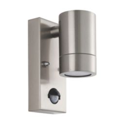 Saxby Palin Outdoor Wall Light With PIR Sensor Brushed Stainless Steel