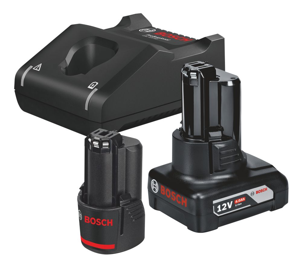 Bosch Professional 12V 2.0 / 4.0Ah LiIon Coolpack Batteries & Charger