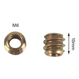 Easyfix Furniture Threaded Sockets M6 x 10mm 4 Pack