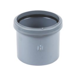 FloPlast  Push-Fit/Solvent Weld Single Socket Pipe Coupler Grey 110mm