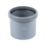 FloPlast  Push-Fit/Solvent Weld Single Socket Pipe Coupler Grey 110mm