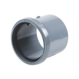 FloPlast  Push-Fit/Solvent Weld Single Socket Pipe Coupler Grey 110mm