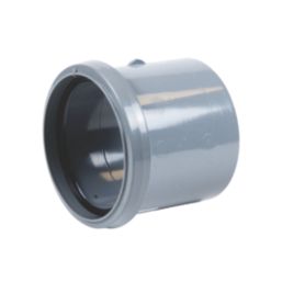 FloPlast  Push-Fit/Solvent Weld Single Socket Pipe Coupler Grey 110mm