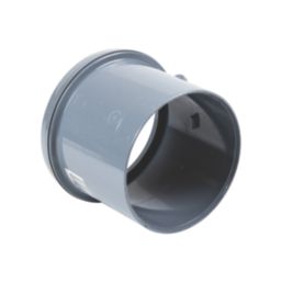 FloPlast  Push-Fit/Solvent Weld Single Socket Pipe Coupler Grey 110mm