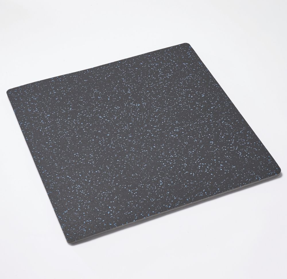 Mottez Shock-Absorbing Floor Mat Grey / Blue 620mm x 620mm x 12mm - Screwfix