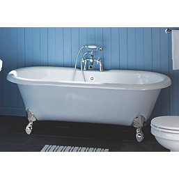 Swirl Edwardian Deck-Mounted  Bath/Shower Mixer Tap Chrome