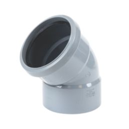 FloPlast  Push-Fit/Solvent Weld 135° Double Socket Top Offset Bend Grey 110mm