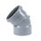 FloPlast  Push-Fit/Solvent Weld 135° Double Socket Top Offset Bend Grey 110mm