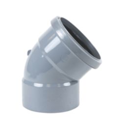 FloPlast  Push-Fit/Solvent Weld 135° Double Socket Top Offset Bend Grey 110mm