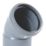 FloPlast  Push-Fit/Solvent Weld 135° Double Socket Top Offset Bend Grey 110mm