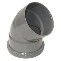 FloPlast  Push-Fit/Solvent Weld 135° Double Socket Top Offset Bend Grey 110mm