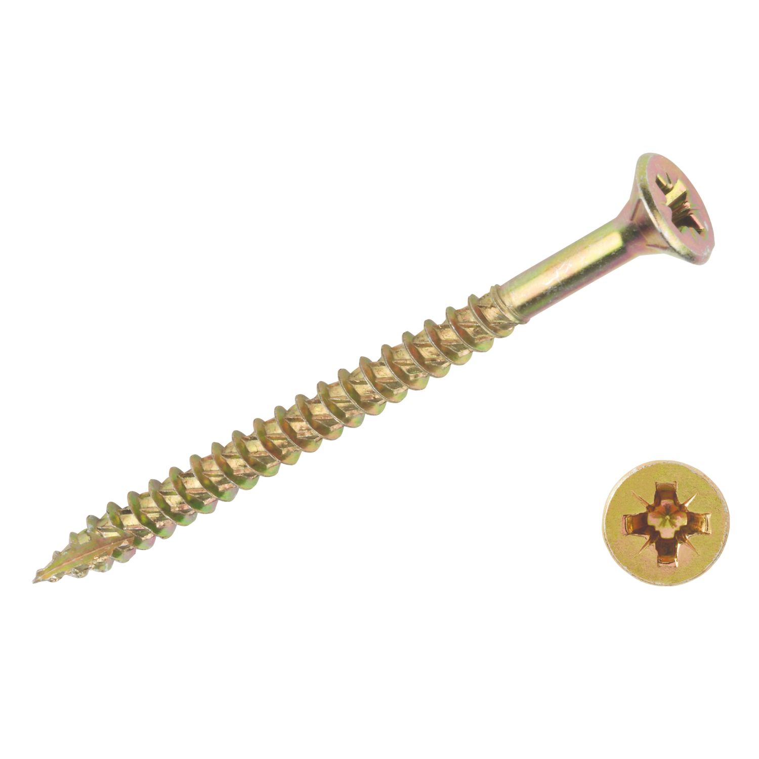 TurboGold PZ Double-Countersunk Multipurpose Screws 6mm x 80mm 100 Pack (13787)