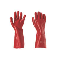 Keep Safe  PVC 16" Gauntlets Red Large