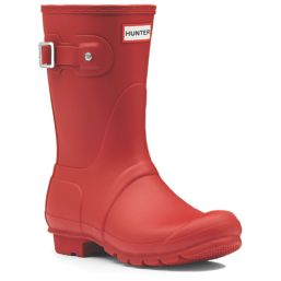 Hunter Original Short Size 7 Womens Red Non Safety Wellies