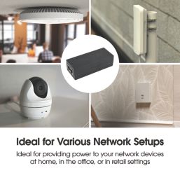 Labgear Gigabit 2 Port PoE Injector 18W Black