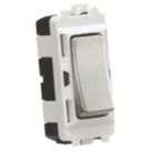 Knightsbridge  20AX Grid SP Centre Off Control Switch Brushed Chrome