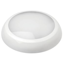 Robus Golf Express Modular Indoor & Outdoor Maintained or Non-Maintained Emergency Round LED Bulkhead Light With Microwave Sensor White 10-18W 1200-2010lm