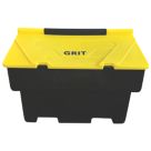 Essentials  Eco-Friendly Stackable Grit Bin Black/Yellow 200Ltr