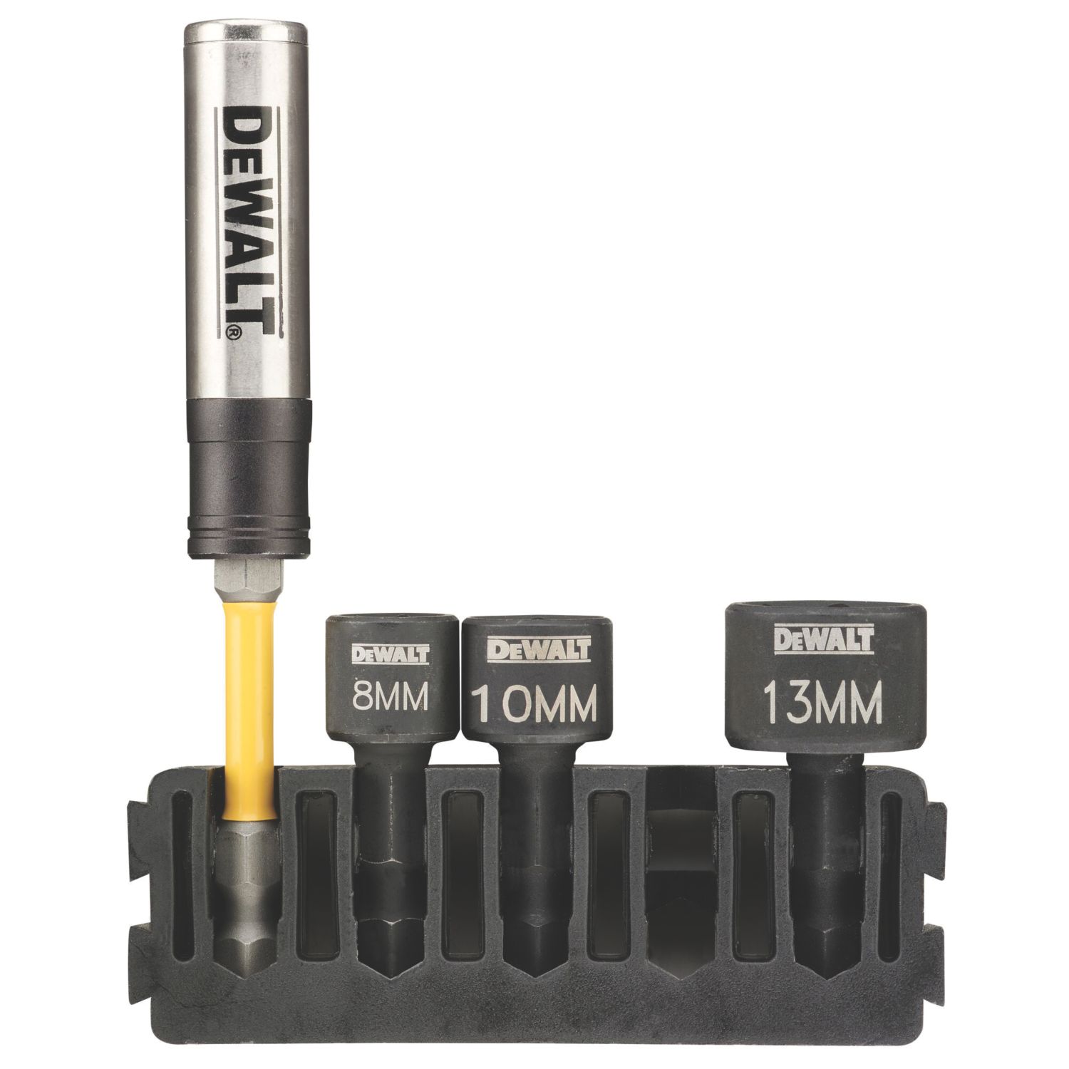 DeWalt Hex Shank Stubby Nut Driver Bit Holder Set - 4 Pieces (137HA)
