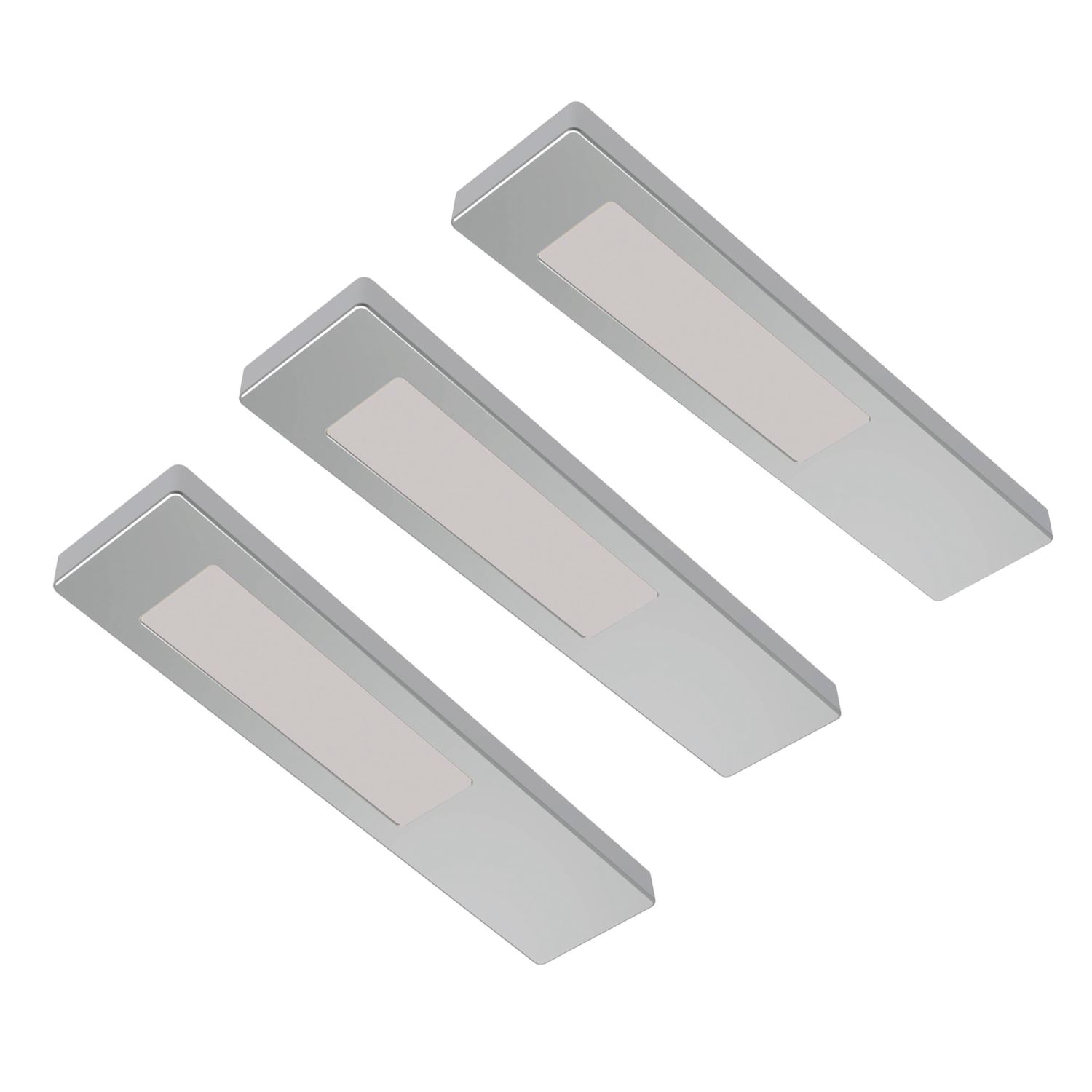 Sensio Ark TrioTone Rectangular LED Under Cabinet Lights Steel 7.5W 110-140lm 3 Pack (137PE)
