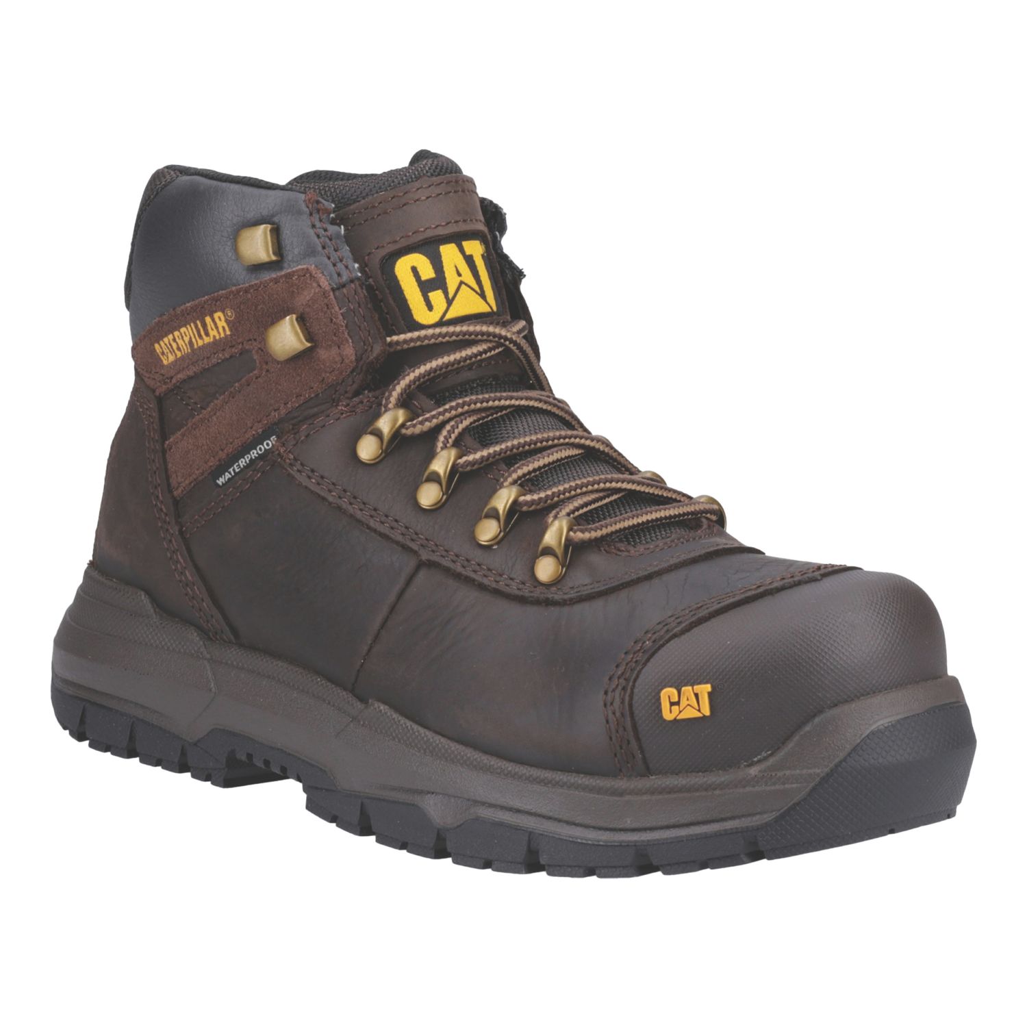 CAT Pneumatic 2.0 Size 6 Brown Waterproof Steel Toe Cap Safety Boots (137XK)