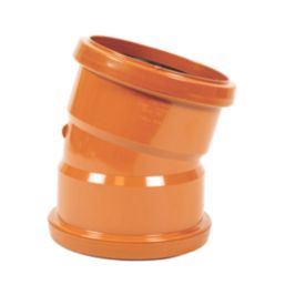 FloPlast Push-Fit 15° Double Socket Bend 110mm