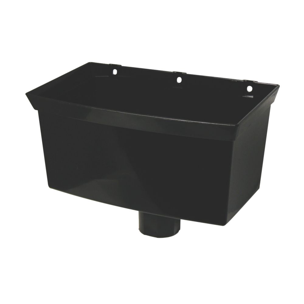 FloPlast Universal Hopper 65-68mm Black | Half Round Guttering ...