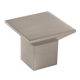 Siro  Square Cabinet Knob Satin Nickel 36mm