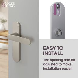 Cooke & Lewis Maugan Lever on Backplate Door Handles Pair Satin Nickel